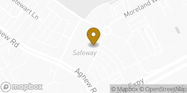 Map showing the location of Starbucks in Santa Clara, CA 95054