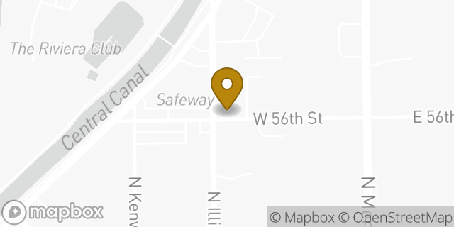 Map showing the location of Starbucks in Indianapolis, IN 46208