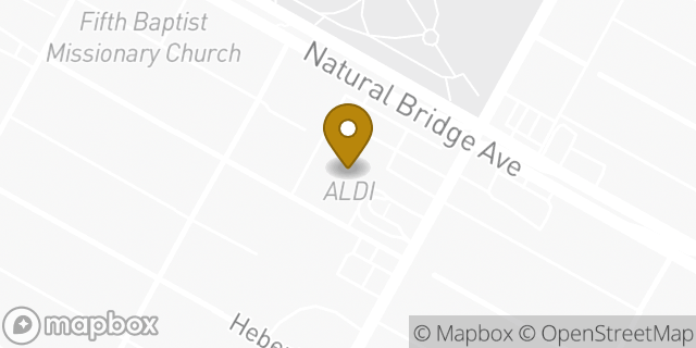 Map showing the location of Aldi in St Louis, MO 63107