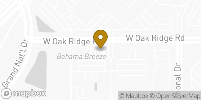 Map showing the location of Starbucks in Orlando, FL 32819