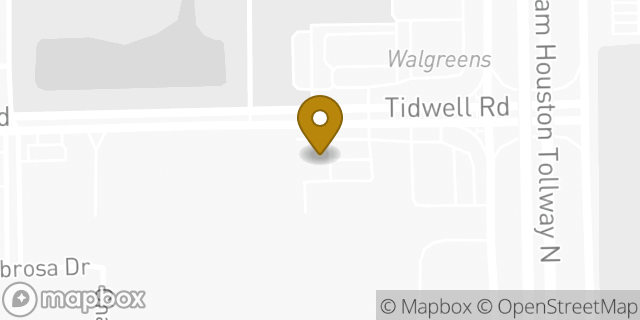 Map showing the location of Amazon Locker - Cosmology in Houston, TX 77044