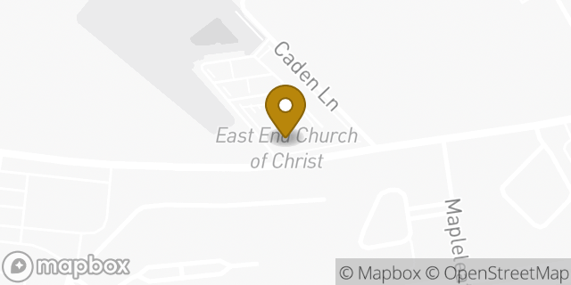 Map showing the location of East End Church of Christ in Lexington, KY 40509