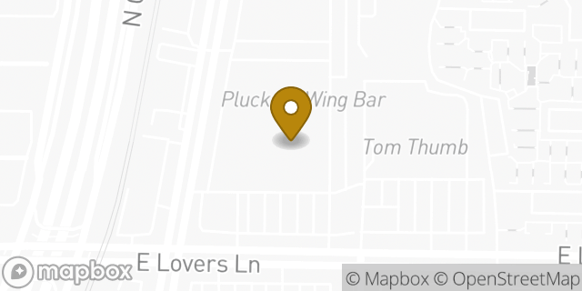 Map showing the location of Baskin-Robbins in Dallas, TX 75206