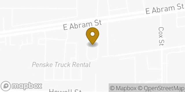 Map showing the location of Avis Car Rental in Arlington, TX 76010