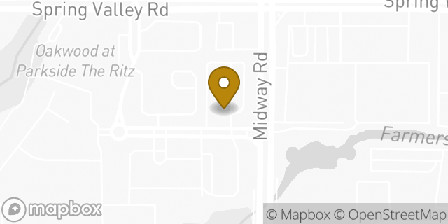 Map showing the location of The UPS Store in Farmers Branch, TX 75244