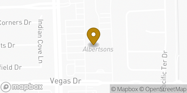 Map showing the location of Albertsons in Las Vegas, NV 89128
