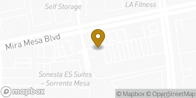 Map showing the location of Subway in San Diego, CA 92121