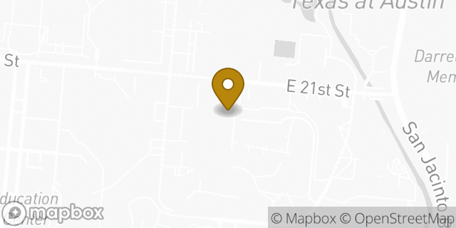 Map showing the location of Bank of America Walk-Up ATM | Univ Of Texas - Jester Center East in Austin, TX 78705