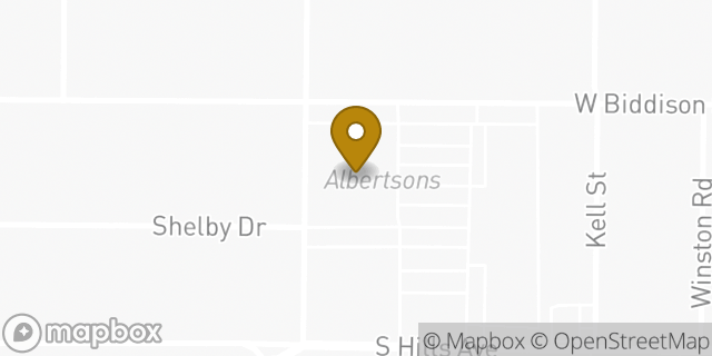Map showing the location of Albertsons in Fort Worth, TX 76109