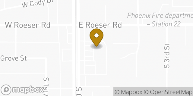 Map showing the location of Amazon Locker - Proprietor in Phoenix, AZ 85040