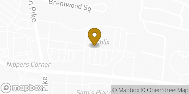 Map showing the location of Publix Pharmacy At Nippers Corner in Nashville, TN 37211