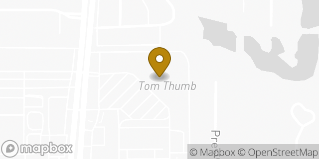 Map showing the location of Tom Thumb in Dallas, TX 75230