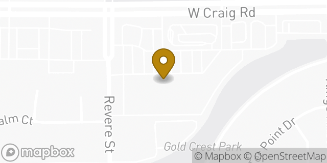 Map showing the location of Chuck E. Cheese in North Las Vegas, NV 89032