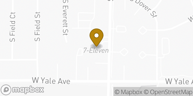 Map showing the location of 7-Eleven in Lakewood, CO 80227