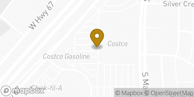 Map showing the location of Costco Wholesale in Duncanville, TX 75137