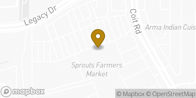 Map showing the location of Sprouts Farmers Market in Plano, TX 75024