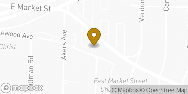 Map showing the location of Subway in Akron, OH 44312