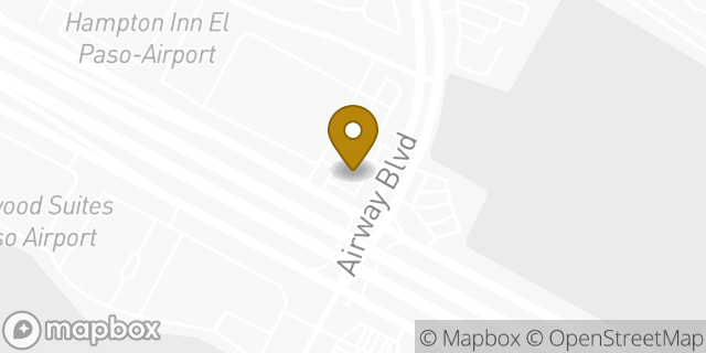 Map showing the location of Starbucks in El Paso, TX 79925