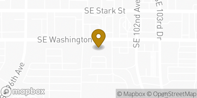 Map showing the location of Chipotle Mexican Grill in Portland, OR 97216