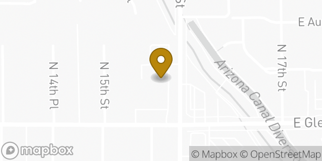 Map showing the location of The UPS Store in Phoenix, AZ 85020