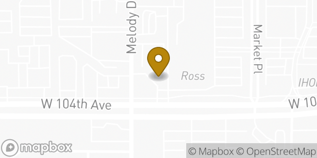 Map showing the location of Amazon Locker - Airplane in Northglenn, CO 80234