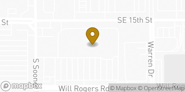 Map showing the location of Penske Truck Rental in Midwest City, OK 73110