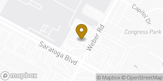 Map showing the location of Weber & Saratoga in Corpus Christi, TX 78413