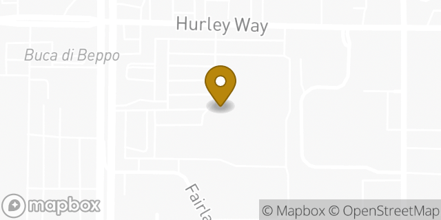 Map showing the location of Amazon Locker - Flowers in Sacramento, CA 95825