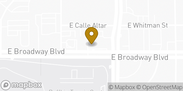 Map showing the location of Subway in Tucson, AZ 85716