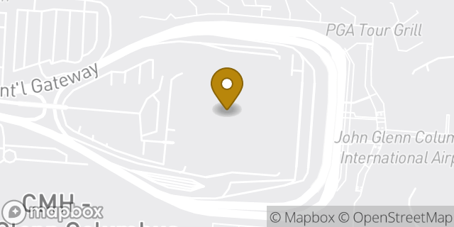 Map showing the location of Budget Car Rental in Columbus, OH 43219