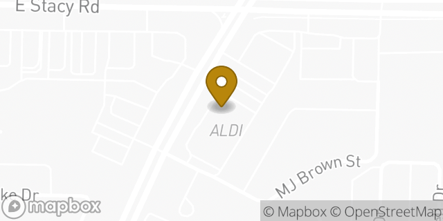 Map showing the location of Aldi in Allen, TX 75002