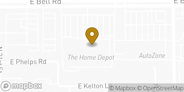 Map showing the location of The Home Depot in Phoenix, AZ 85022