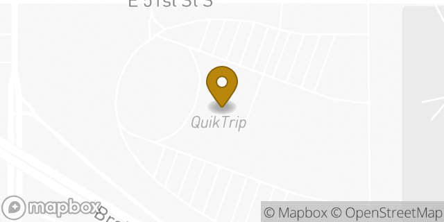 Map showing the location of QT Culinary & Innovation Center in Tulsa, OK 74134