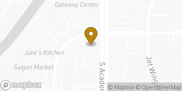 Map showing the location of Papa John's Pizza in Colorado Springs, CO 80910