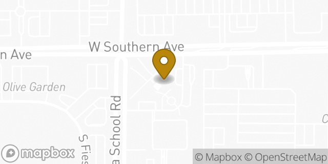 Map showing the location of Bank Of America in Mesa, AZ 85210