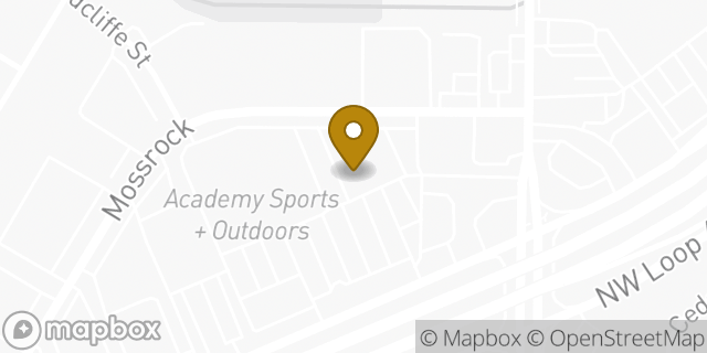 Map showing the location of Starbucks in San Antonio, TX 78230