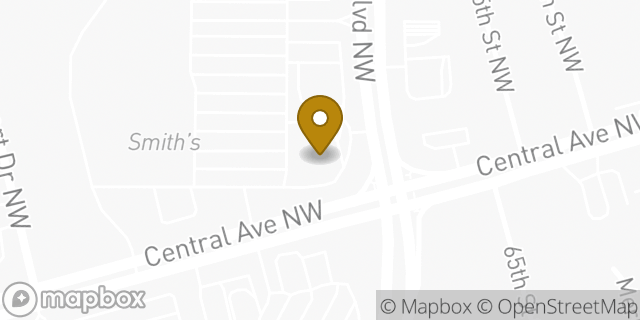 Map showing the location of Walgreens in Albuquerque, NM 87121