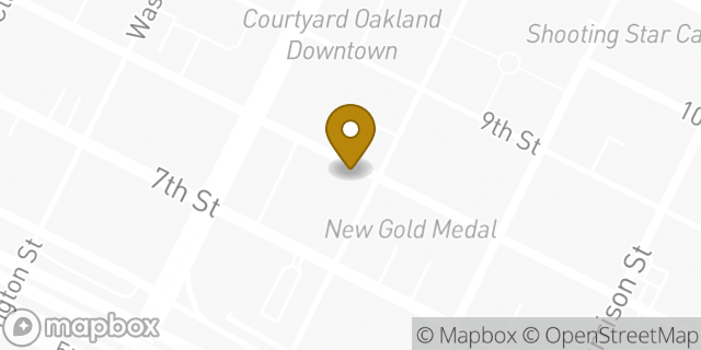 Map showing the location of Chase Bank in Oakland, CA 94607