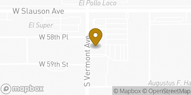 Map showing the location of Subway in Los Angeles, CA 90044