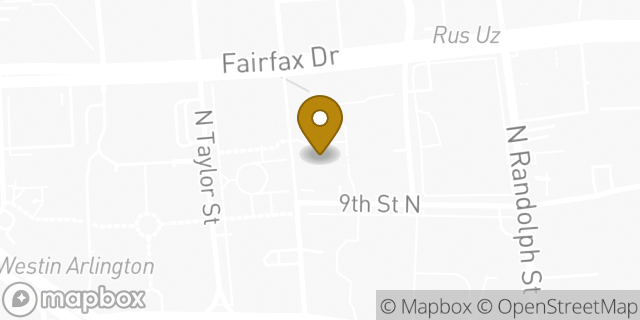 Map showing the location of Starbucks in Arlington, VA 22203