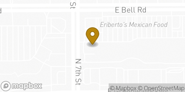 Map showing the location of Subway in Phoenix, AZ 85022