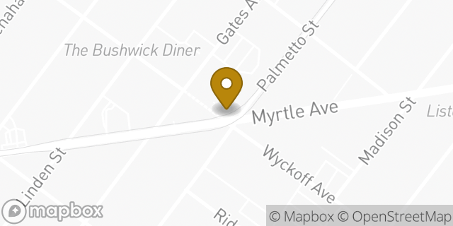 Map showing the location of Starbucks in Ridgewood, NY 11385