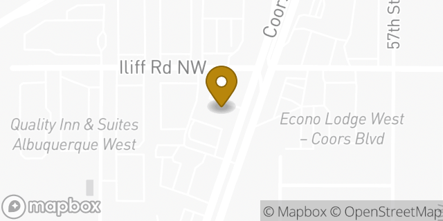 Map showing the location of Amazon Locker - Ampersand in Albuquerque, NM 87121