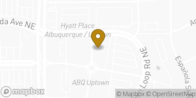 Map showing the location of Lululemon in Albuquerque, NM 87110