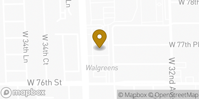 Map showing the location of Starbucks Coffee Company in Hialeah, FL 33018
