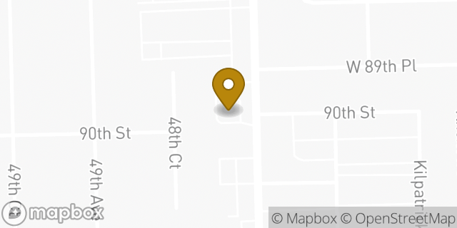 Map showing the location of Dunkin' in Oak Lawn, IL 60453