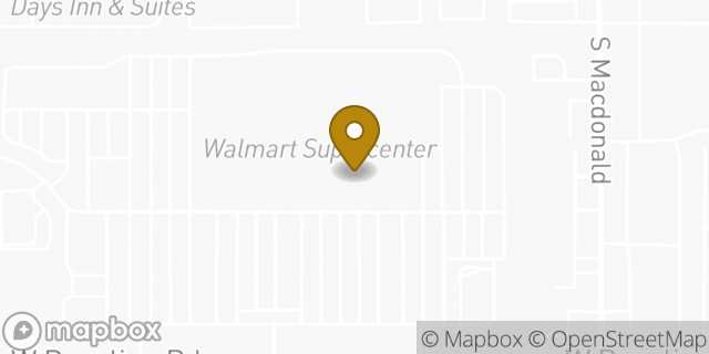 Map showing the location of Walmart Garden Center in Mesa, AZ 85210