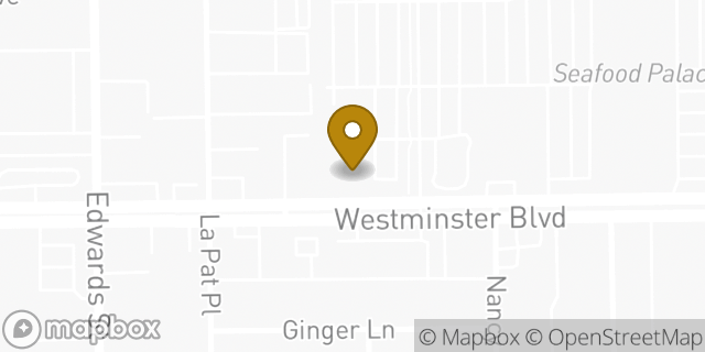 Map showing the location of AutoZone in Westminster, CA 92683