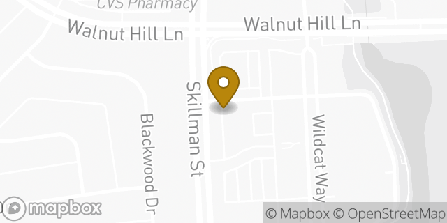 Map showing the location of Starbucks in Dallas, TX 75231