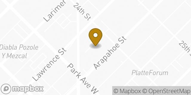Map showing the location of Texas Roadhouse in Denver, CO 80229